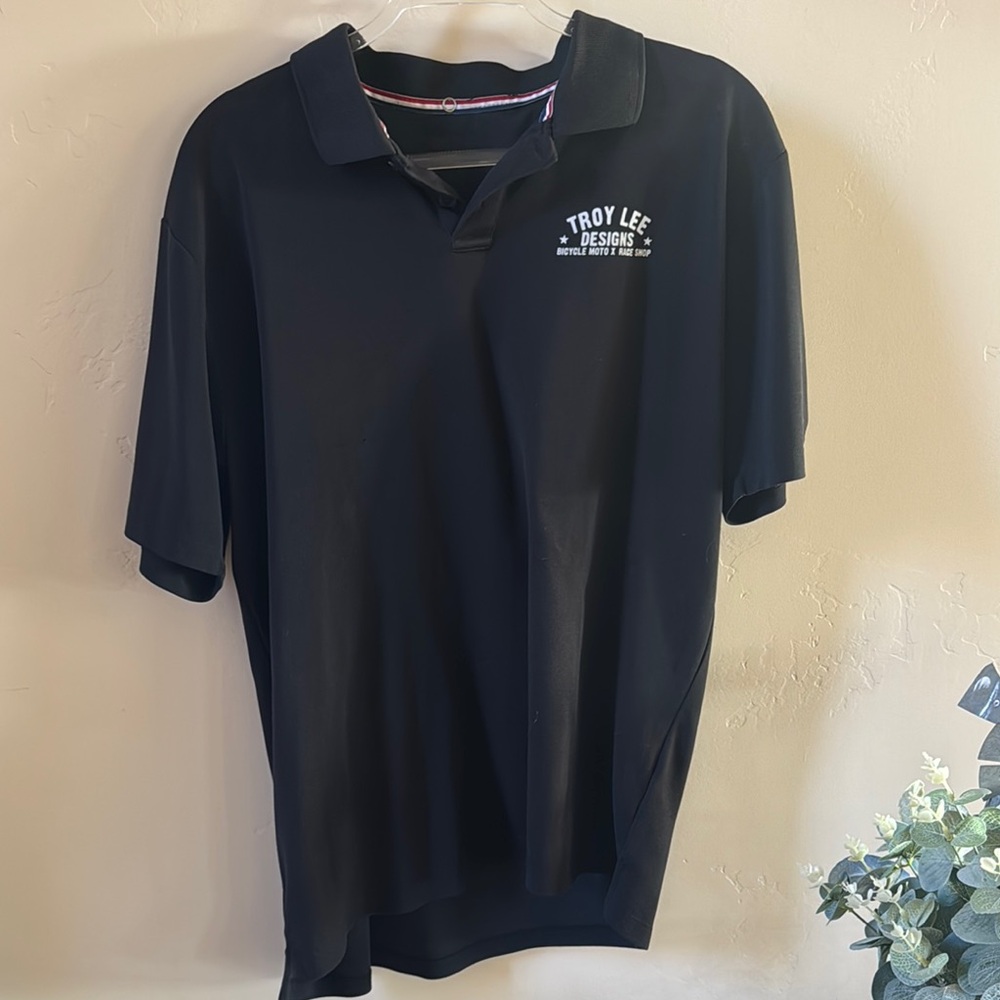 Troy Lee Designs Men's Black Polo Shirt